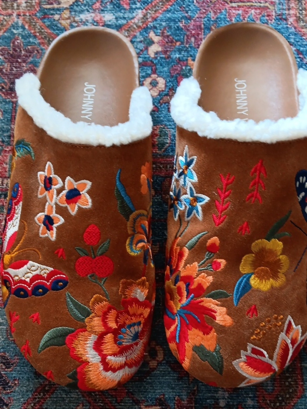 Johnny Was Taline Sherpa Mule Clog - Picture 2 of 4